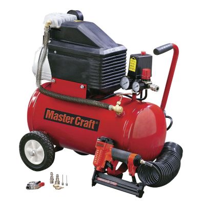 Master Craft® 6GAL, 1.5HP Air Compressor w/Nailer