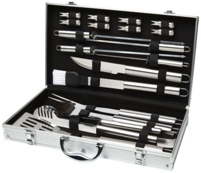 19pc Stainless Steel BBQ Tool Set