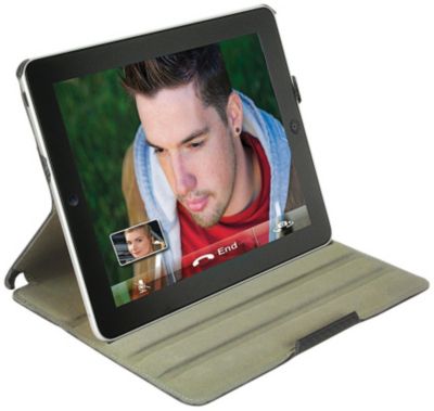 Scosche iPad 2 Black Leather Textured Folio Case