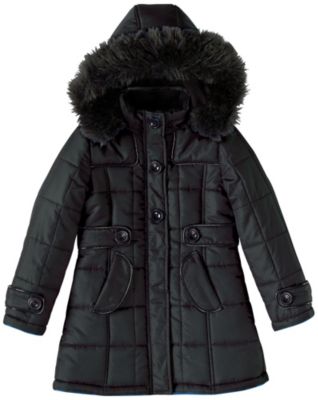 KC Girl's Long Quilted Coat 7-16