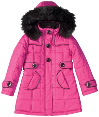 KC Girl's Long Quilted Coat 7-16