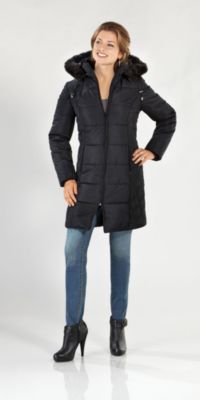 Excelled Misses' Hooded Quilted Jacket