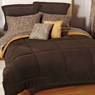 Out of Africa Fleece Chocolate Mini Comforter Set