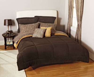 Out of Africa Fleece Chocolate Mini Comforter Set