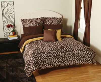 Out of Africa Fleece Chocolate Mini Comforter Set