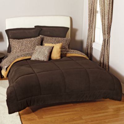 Out of Africa Fleece Chocolate Mini Comforter Set