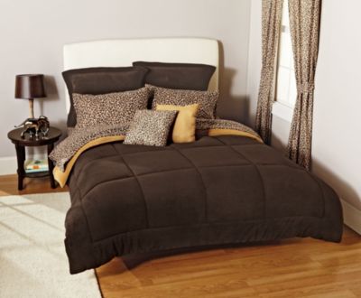 Out of Africa Fleece Chocolate Mini Comforter Set
