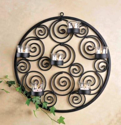 7 Pc. Round Wall Set Blk
