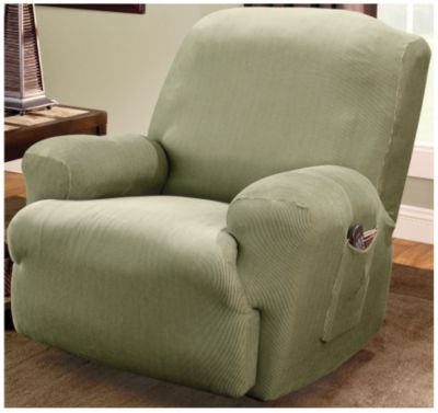 Sure Fit Stretch Stripe 1 pc Recliner Slipcover