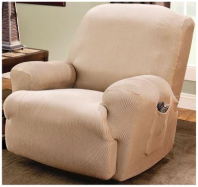 Sure Fit Stretch Stripe 1 pc Recliner Slipcover