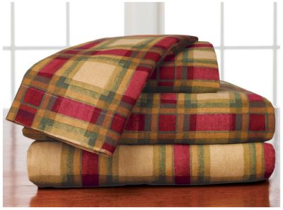 SAVE 45% Velvet Touch Flannel Concord Plaid Sheets
