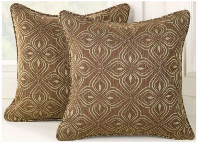 Lotus Print Toss Pillows
