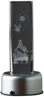 Howling Wolves Crystal, Laser Cut