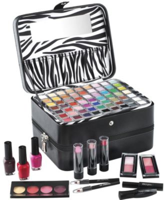 The Color Institute Zebra Cosmetics Travel Case