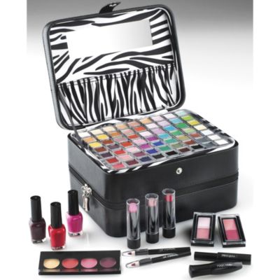 The Color Institute Zebra Cosmetics Travel Case