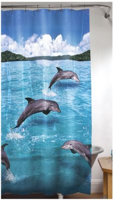 Photoreal Dolphin Shower Curtain