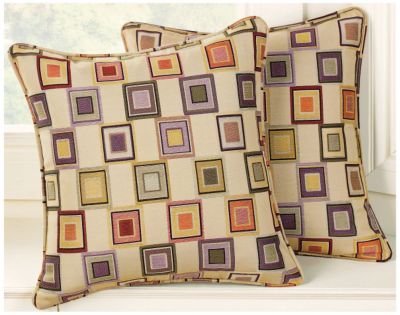 Squares Print Toss Pillows