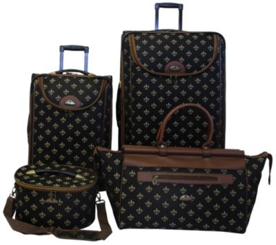 American Flyer Fleur De Lis 4pc Luggage Set