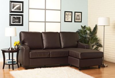 Espresso Sofa w/Chaise