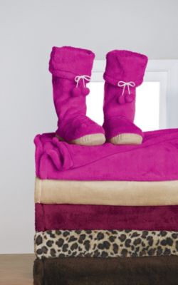 Plush Throw & Bootie Set