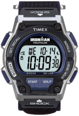 Timex Men's Ironman 30 Lap Black & Blue Watch
