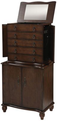 Stacey Jewelry Armoire Oak
