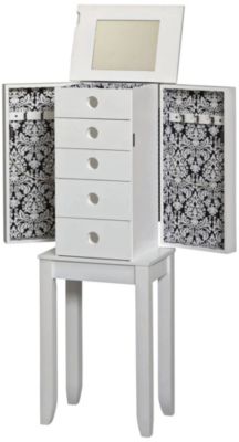 Brittany Jewelry Armoire White