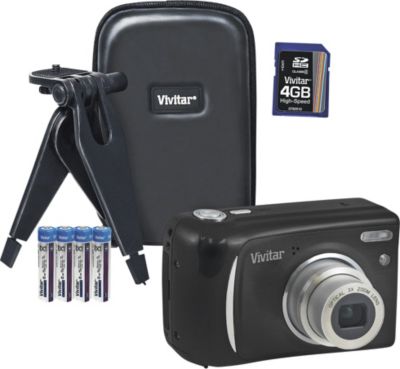 Vivitar ViviCam 12MP Camera Package - Black