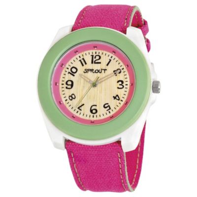 Sprout Ladies' Eco Friendly Pink Cotton Watch