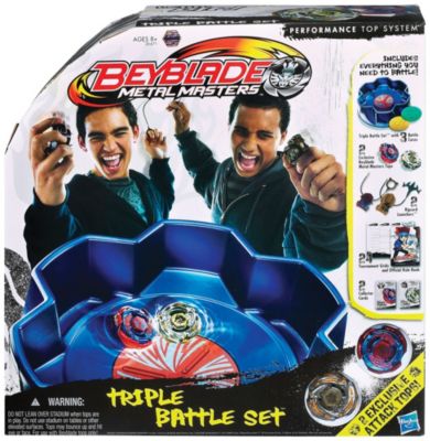 Juego de batalla triple Beyblade Metal Masters