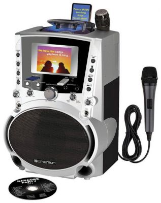 Emerson CD MP3 iPod Karaoke Player with 4