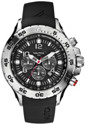 Reloj cronógrafo Nautica negro para hombres