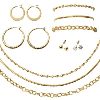 Goldtone 10PC Jewelry Set