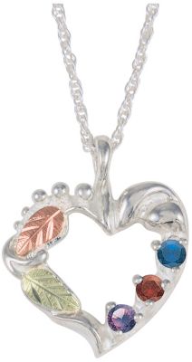 Sterling Silver & 12K Black Hills Gold Heart