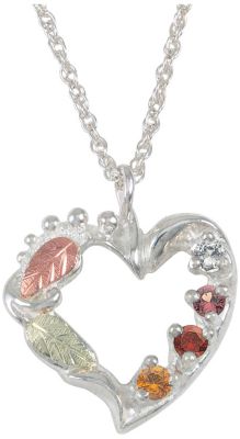 Sterling Silver & 12K Black Hills Gold Heart