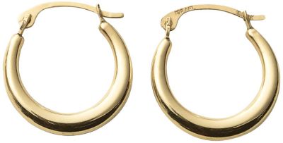 Ladies 10K Small Polished Hoop Earrings