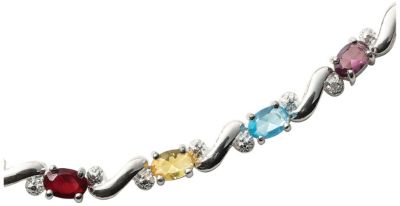 Sterling Silver Simulated Gemstone Jewelry Set