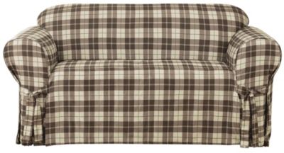 Sure Fit Soft Suede Plaid Slipcovers
