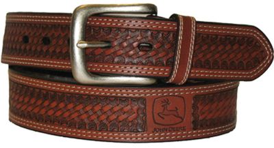 John Deere Men's 38MM Leather Belt