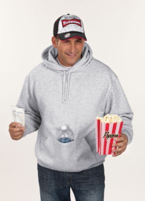 Mens Sweatshirt with Beverage Pouch