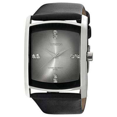 Armitron Men's Black Rectangular Strap Watch