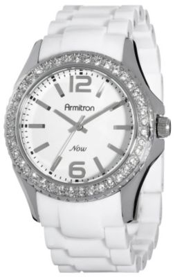 Armitron Ladies Swarovski Crystal White Watch