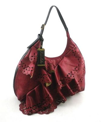 Chocolate New York Ruffle Hobo