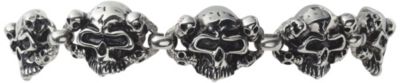 Men's Stainless Steel Skull Cross & Bracelet Set