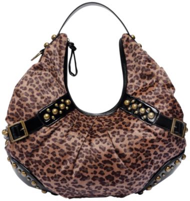 Baby Phat Studded Leopard Hobo Leopard