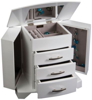 Laurel Mele Upright Jewelry Box in White