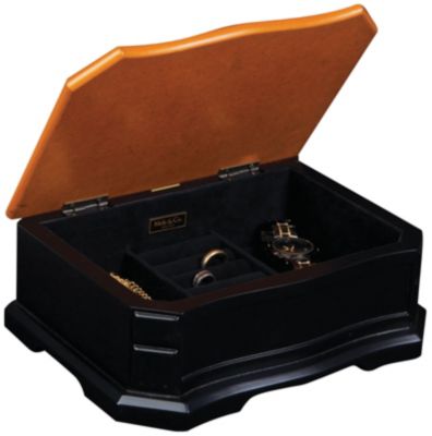 Harper Mele Small Jewelry Box in Cedar & Black