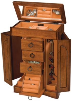 Briony Mele Upright Jewelry Box in Antique Walnut
