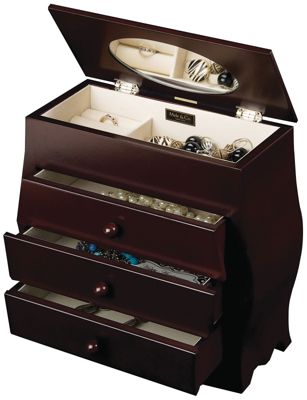 Clarice Mele Upright Jewelry Box in Mahogany