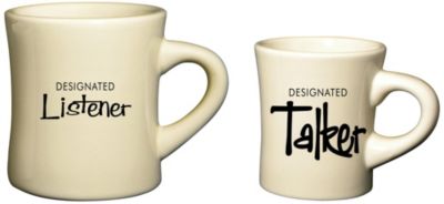 Talker/Listener Diner Mugs - Set of 2